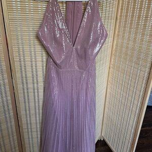 ASOS Mauve Sequin Halter Dress